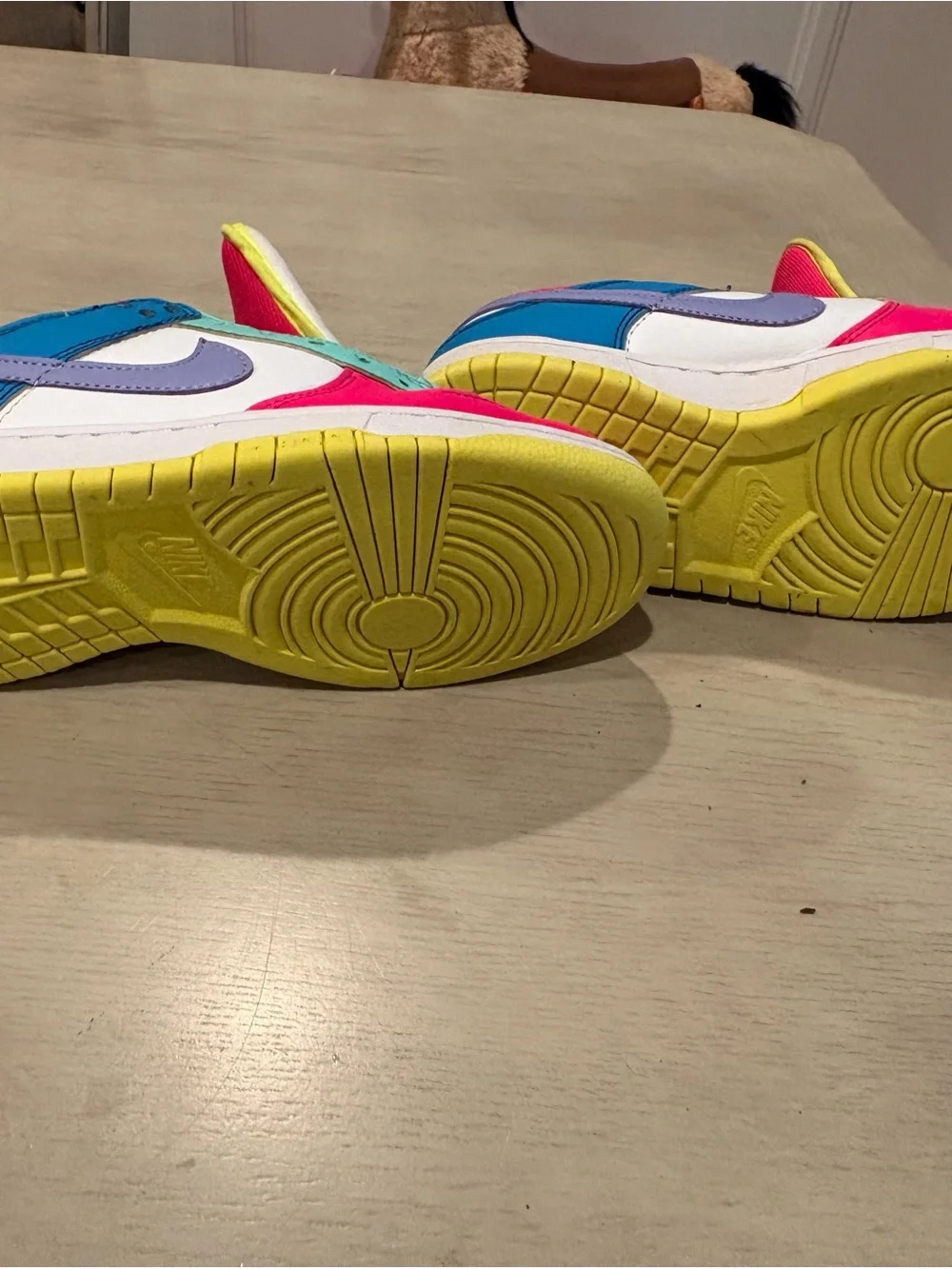Nike Kids Colorblock Low-Top Sneakers - White, Pink, Blue, Purple, Neon Yellow